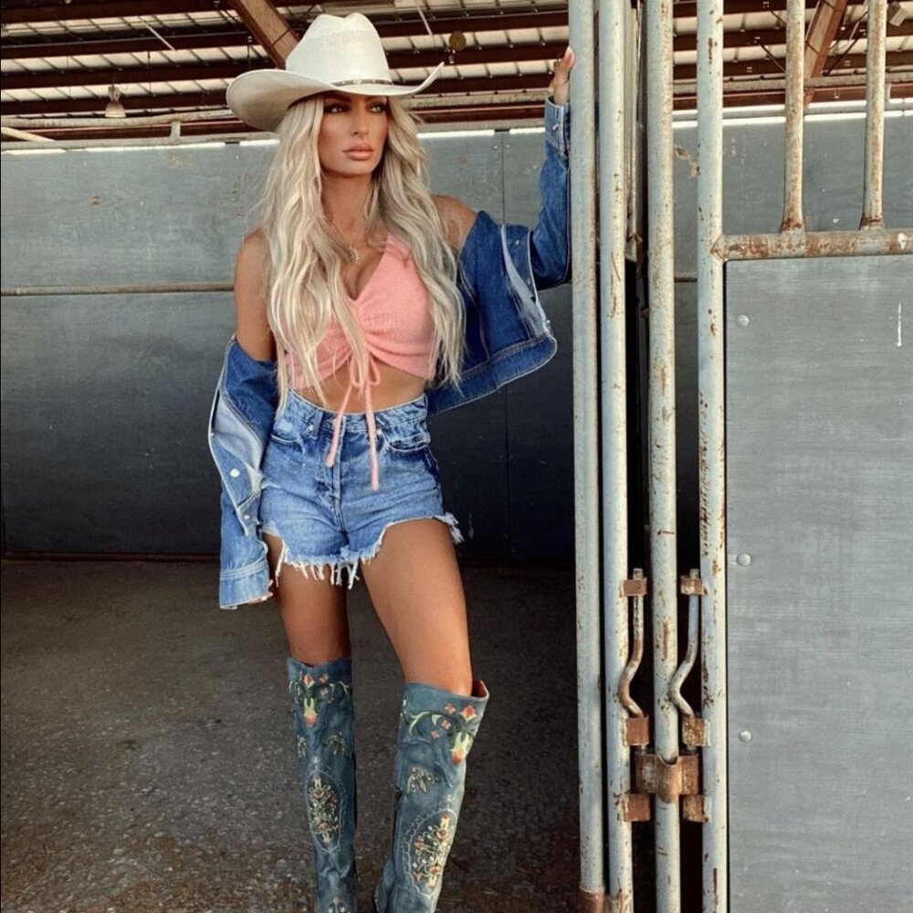 DAN POST Flower Child Turquoise Western Tall Boot 8.5 8 1/2 NWT SOLD OUT!